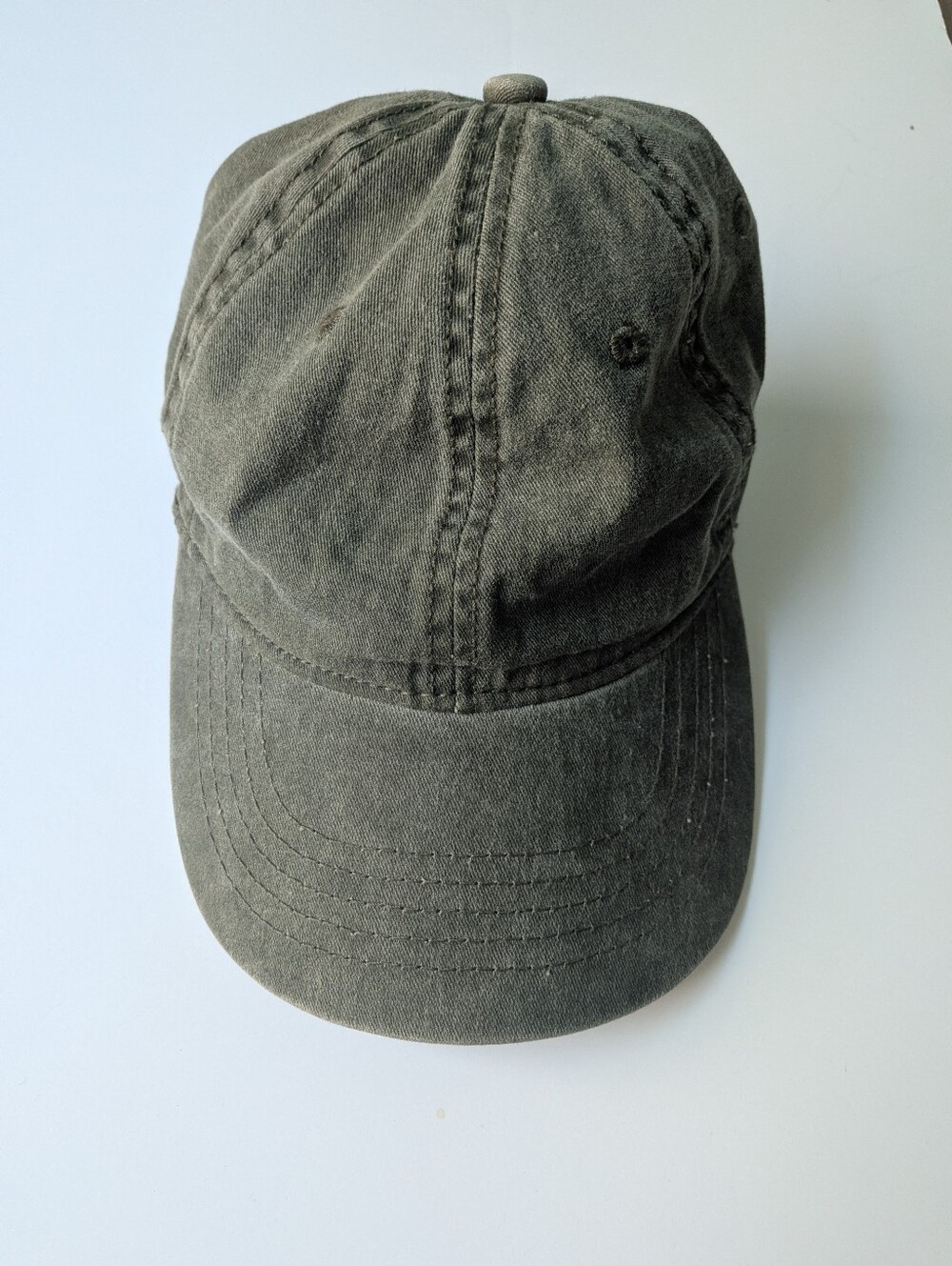 Olive Washed Cotton Womens Baseball Cap